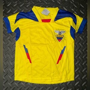 Ecuador babys Yellow and Blue Soccer Jersey with Crest Emblem